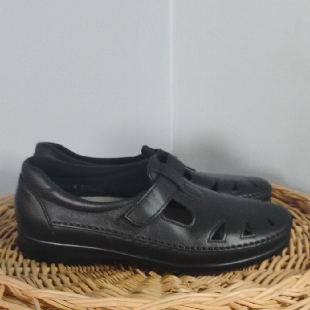 SAS Tripad Comfort Leathe Black Roamer Slip on Loafers Walking Shoes Size 9.5N - Picture 8 of 10